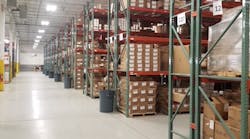 Stocked shelves in new SLD warehouse