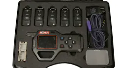 Photo 1. The VVDI Key Tool from Xhorse includes a carrying case, all necessary cables and 5 flip-key programmable remotes.