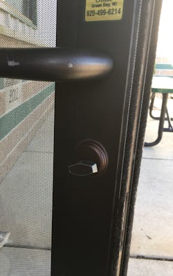 Inside view of our door Inside view of our door