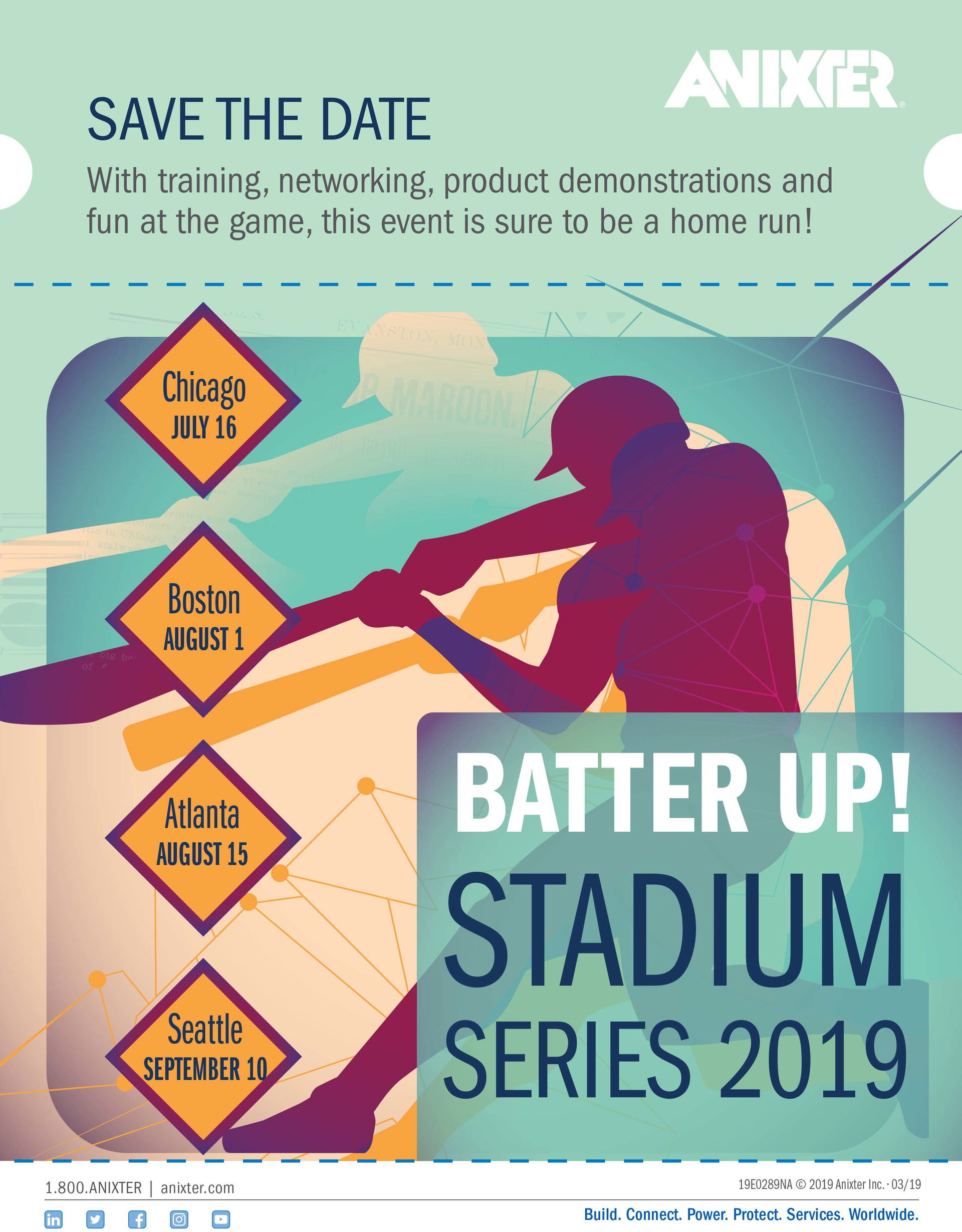 Anixter's Stadium Series 2019 Save The Dates