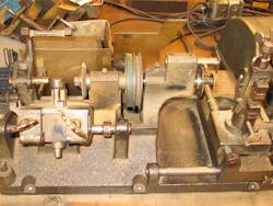 Photo 1. Just one of the antique key machines that I grew up operating