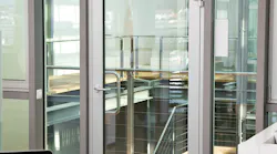 Commercial door secured by ASSA ABLOY