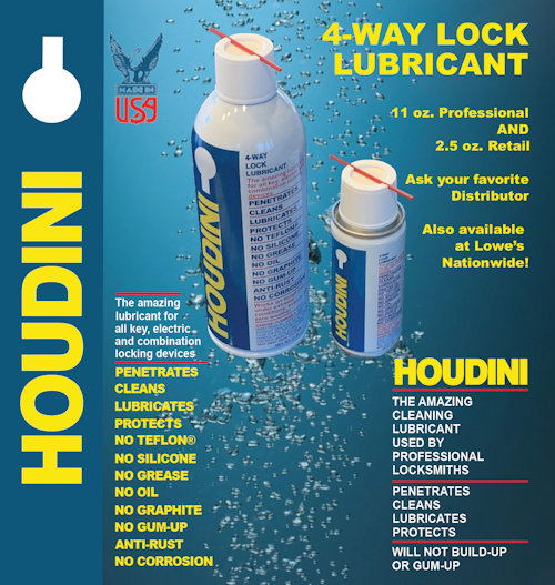 Houdini Lock Lube From Protexall Products, Inc. Locksmith Ledger