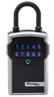Master Lock Model 5440ENT portable lock box. Green signals that it is unlocked.