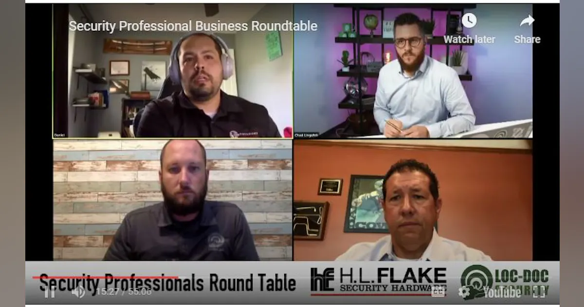 H.L. Flake Security Professional Business Roundtable 8 Locksmith Ledger