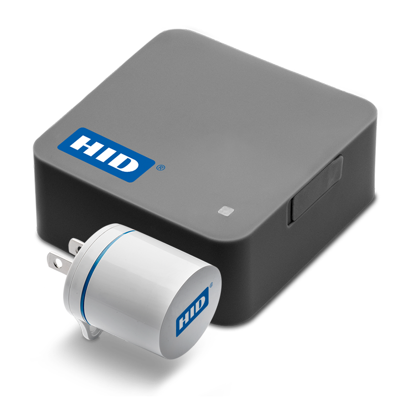 HID BluFi gateways communicate with beacons and access control software to monitor the beacons' position.