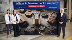 Sarah Rassell and Trish Smith (seventh generation family business leaders) with their father, Howard Smith, CEO and president and sixth-generation leader of Wilson Bohannan Lock Company.