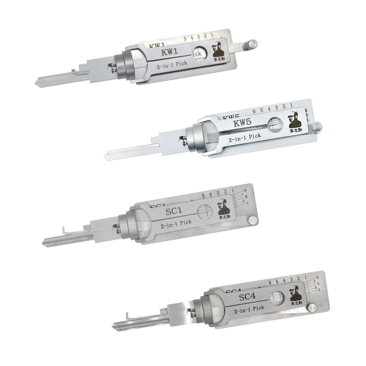 Original Lishi residential picks for Kwikset and Schlage keyways