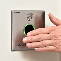A Camden SureWave touchless switch is one of many possible solutions in the post-COVID world. A Camden SureWave touchless switch is one of many possible solutions in the post-COVID world.