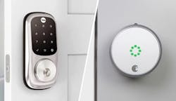 Yale Assure Locks with Wi-Fi, left, and August smart locks are now supported by RemoteLocks software. Yale Assure Locks with Wi-Fi, left, and August smart locks are now supported by RemoteLocks software.