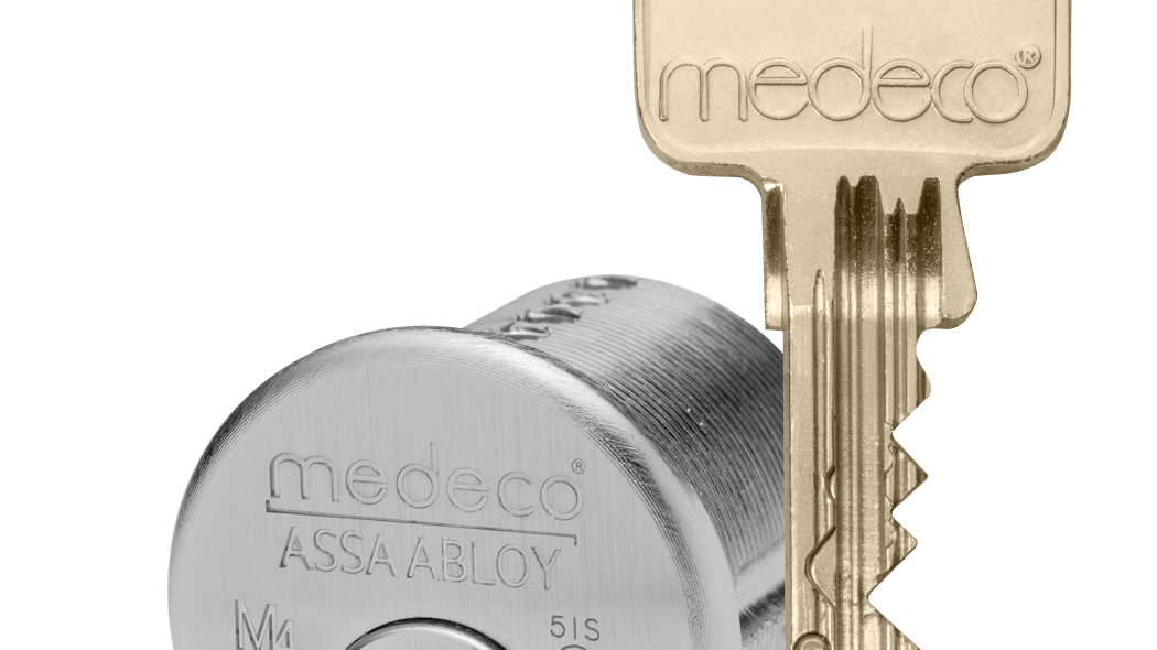 The Medeco 4 cylinder and key