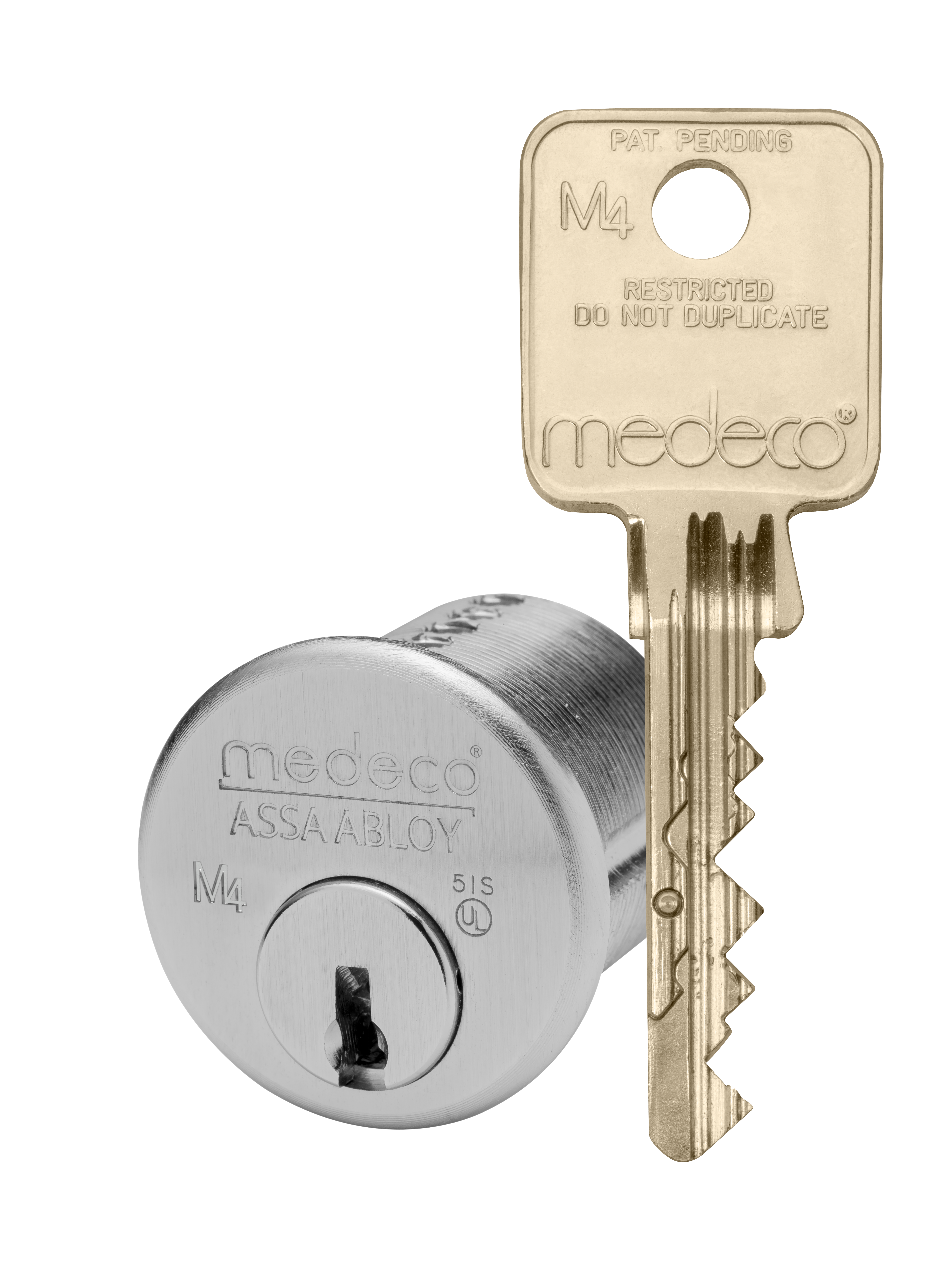 Medeco's new M4 high-security cylinder and key
