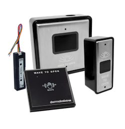 Wireless door actuators from dormakaba enable use without physical contact. Wireless door actuators from dormakaba enable use without physical contact.