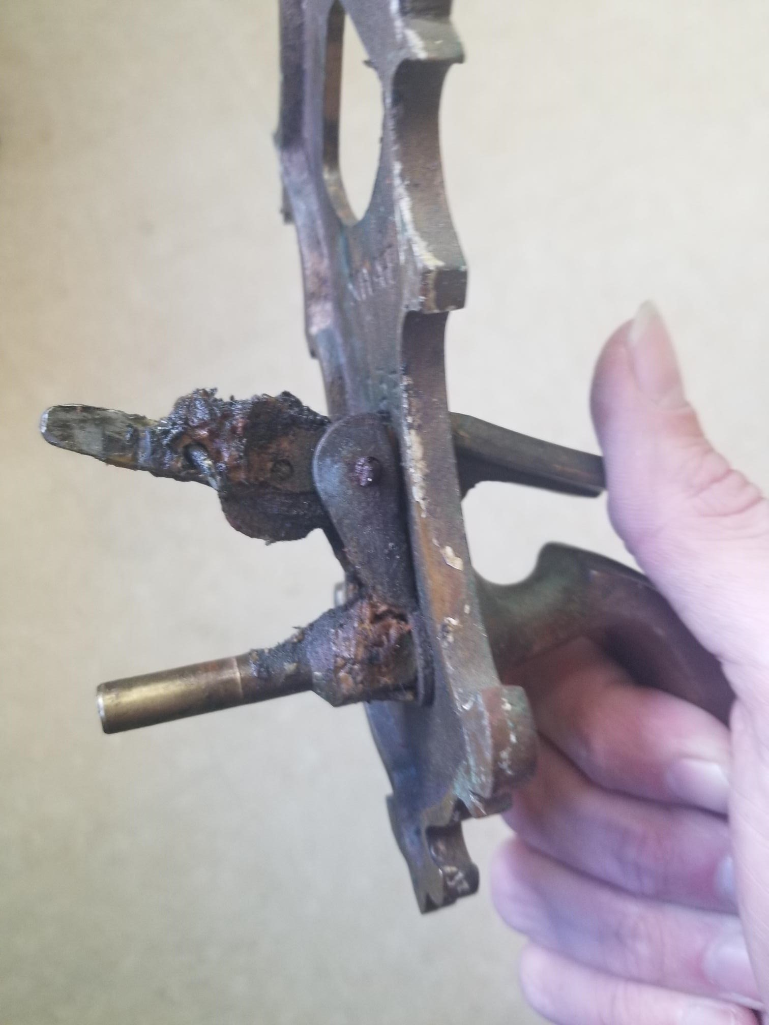 Image 1: A Schlage E Series entryset in need of restoration