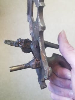 Image 1: A Schlage E Series entryset in need of restoration Image 1: A Schlage E Series entryset in need of restoration