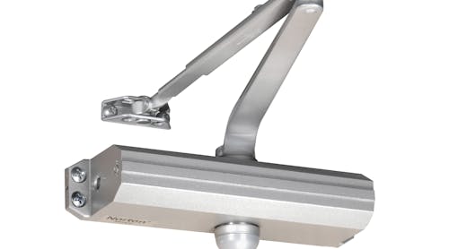 The Norton 9300BC is a durable door closer designed for commercial exterior and interior doors, such as storefront and industrial applications.