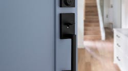 The Kwikset Home Connect 620 in the contemporary style with Matte Black finish