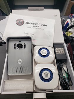 A video doorbell kit, ready to install A video doorbell kit, ready to install