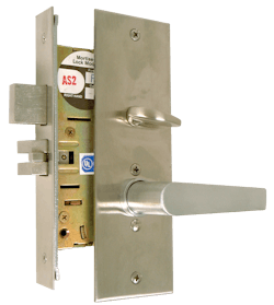 Mortise lock with escutcheon Mortise lock with escutcheon