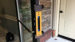 A jig can make working with aluminum doors so much easier.