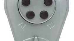 An early Simplex mechanical push-button lock, one of the first stand-alone locks on the market.