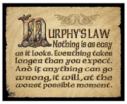 Image 1: A copy of the traditional version of Murphy’s law that hangs on the wall of my office Image 1: A copy of the traditional version of Murphy’s law that hangs on the wall of my office