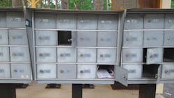 Old apartment complex boxes in need of replacement