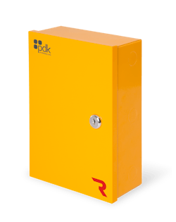 The ProdataKey Red door controller transmits data wirelessly. The ProdataKey Red door controller transmits data wirelessly.