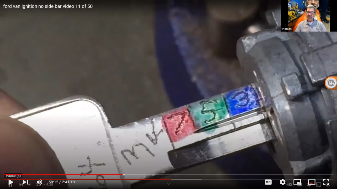 A push key in action