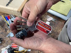 Push keys can help to decode high-security, or sidewinder, keyways. Push keys can help to decode high-security, or sidewinder, keyways.