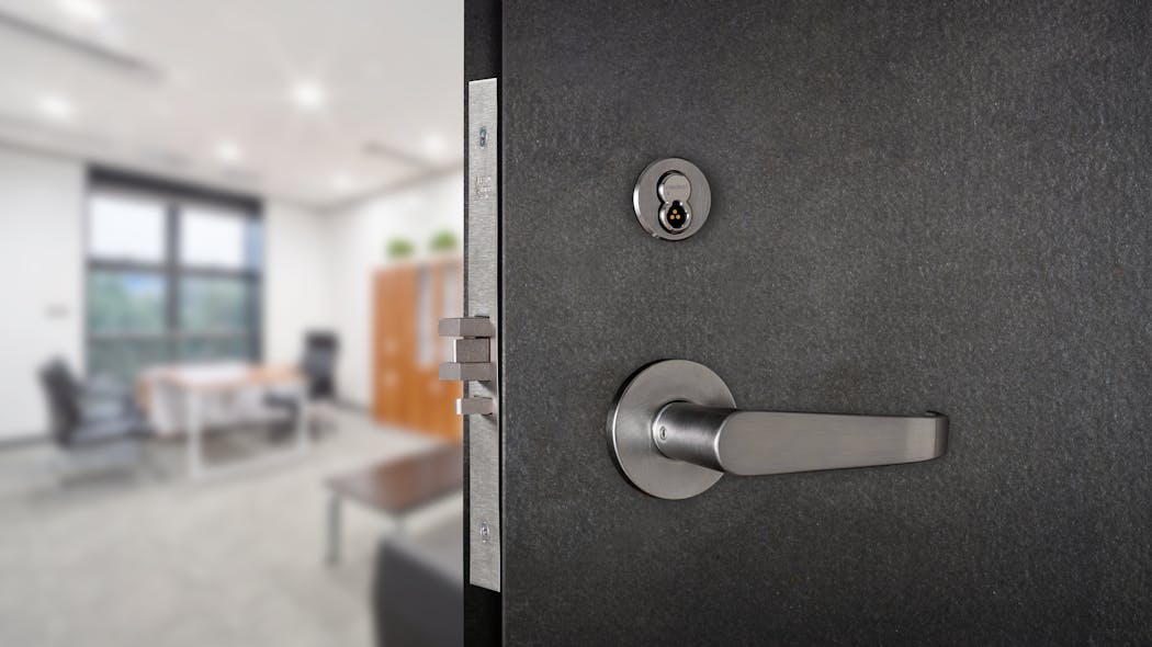 Intelligent lock cylinders, such as a small-format interchangeable core, can be installed on doors as well as padlocks.