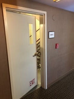 Signage is required for fire doors. Signage is required for fire doors.