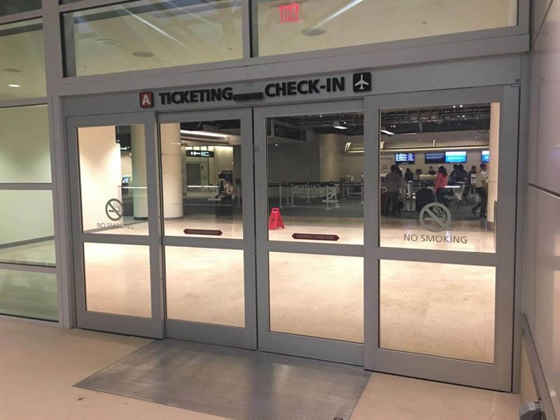 J Newton Enterprises automated airport door