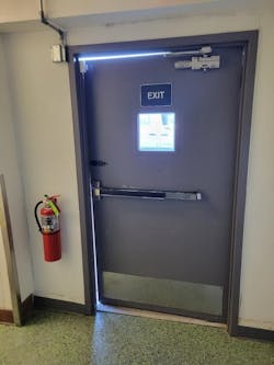 Image 2: The old interior. Note the latch lock and lack of a cover on the door closer Image 2: The old interior. Note the latch lock and lack of a cover on the door closer