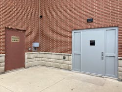 East-facing exterior doors, such as the one on the left, could heat up to the point late in the day where preload occurs. East-facing exterior doors, such as the one on the left, could heat up to the point late in the day where preload occurs.