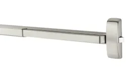 The SARGENT PE80 Series, xxx, has a flush push pad and more robust end cap, compared with the 80 Series.