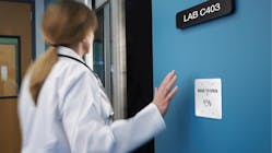 Touchless openings should continue to spread in healthcare settings.
