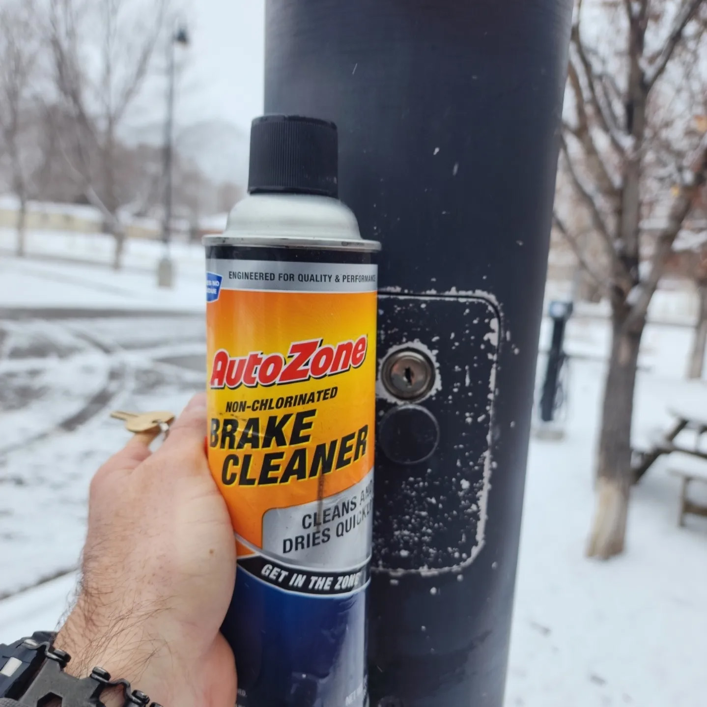 Secret weapon: brake cleaner, served warmed