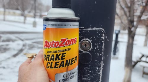 Secret weapon: brake cleaner, served warmed