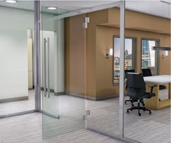 Glass provides openness and natural light in an office environment Glass provides openness and natural light in an office environment