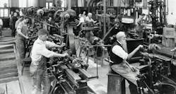 Factory workers in the early days