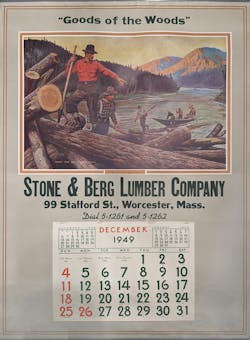 Stone &amp; Berg calendar from 1949