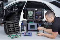 The Autel IM608 Pro in use The Autel IM608 Pro in use