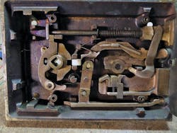 Inside of restored lock Inside of restored lock