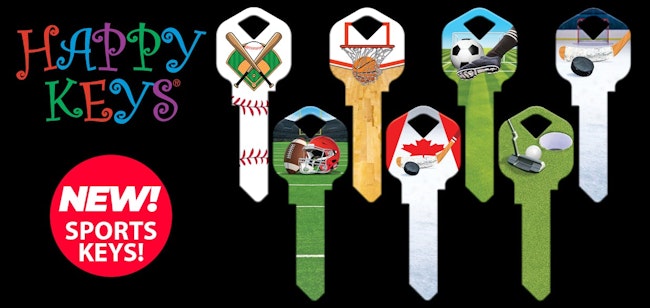 Sports-themed Happy Keys from Howard Keys