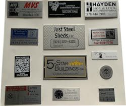 Adhesive-backed metal plates Adhesive-backed metal plates