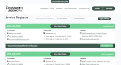 Locksmith Agency service request page Locksmith Agency service request page