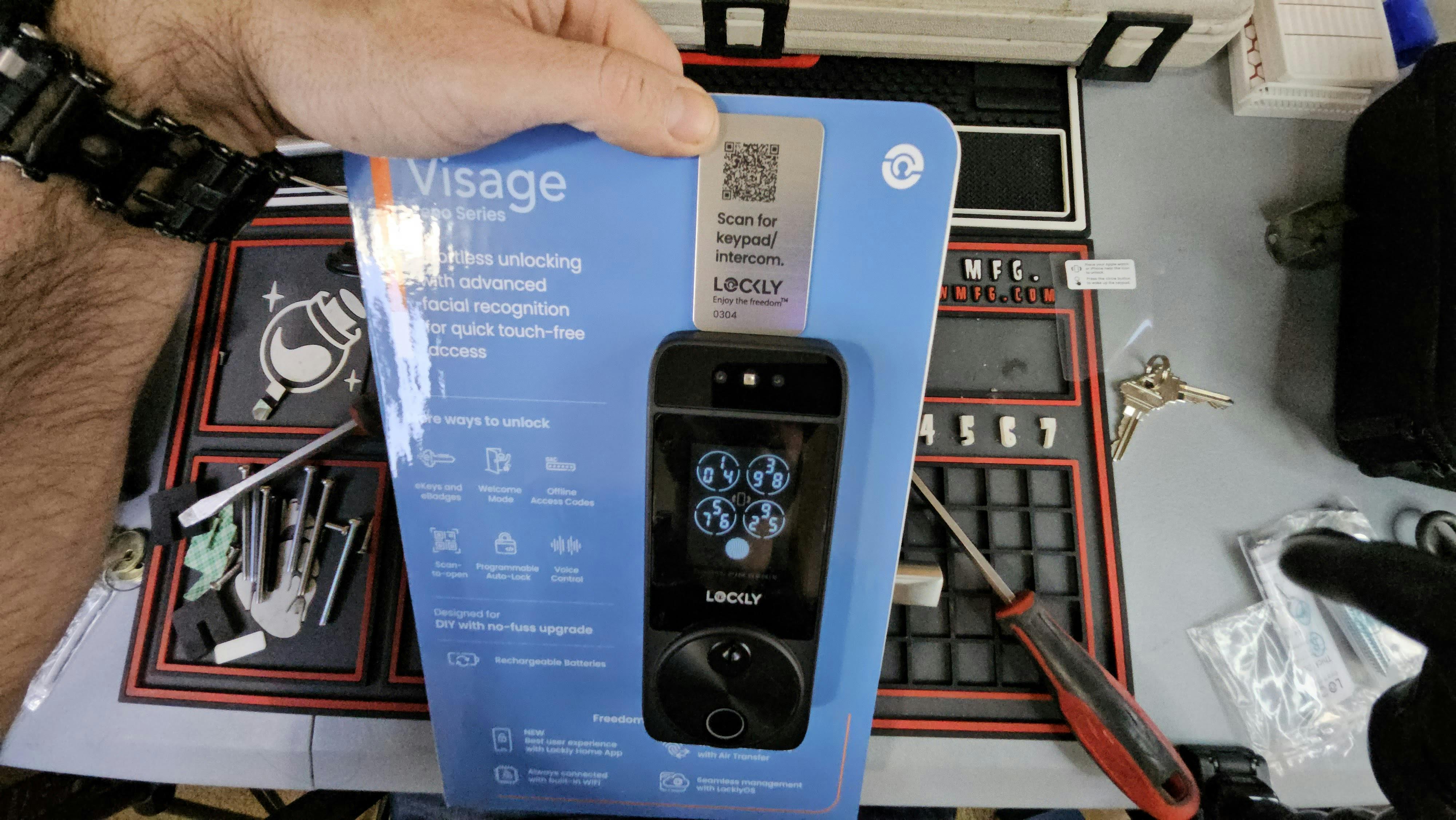 Lockly Visage, ready to be installed