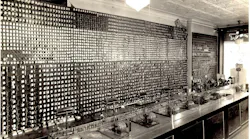 S&S Lock Shop keyboard in the early 1900s.