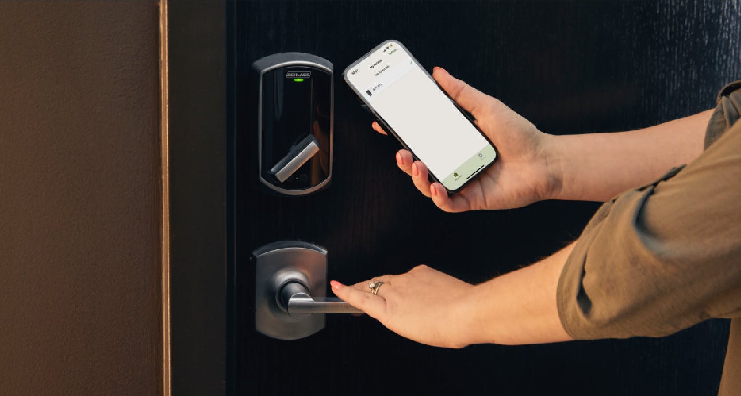 Schlage Control locks were installed on 65 apartment entry doors